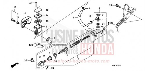 REAR BRAKE MASTERCYLINDER VT750C2SA de 2010